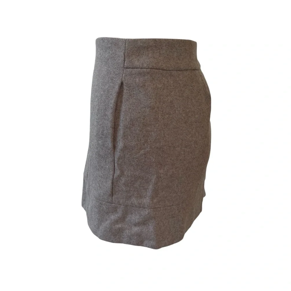 ❤️ J. Crew Oatmeal Wool Mini Skirt With Pockets CBK Vibes